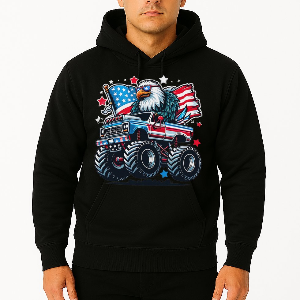 4th Of July Patriotic American Flag Eagle Usa Red White Blue Hoodie