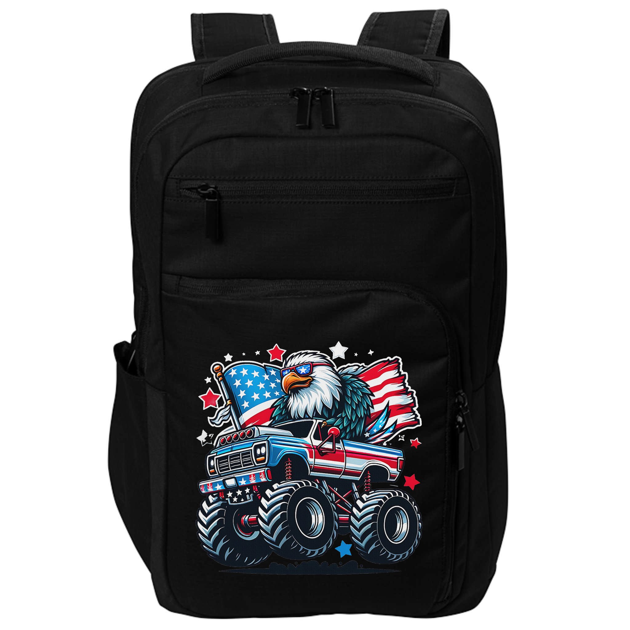 4th Of July Patriotic American Flag Eagle Usa Red White Blue Impact Tech Backpack