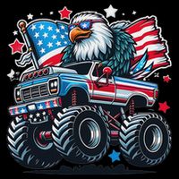 4th Of July Patriotic American Flag Eagle Usa Red White Blue Button