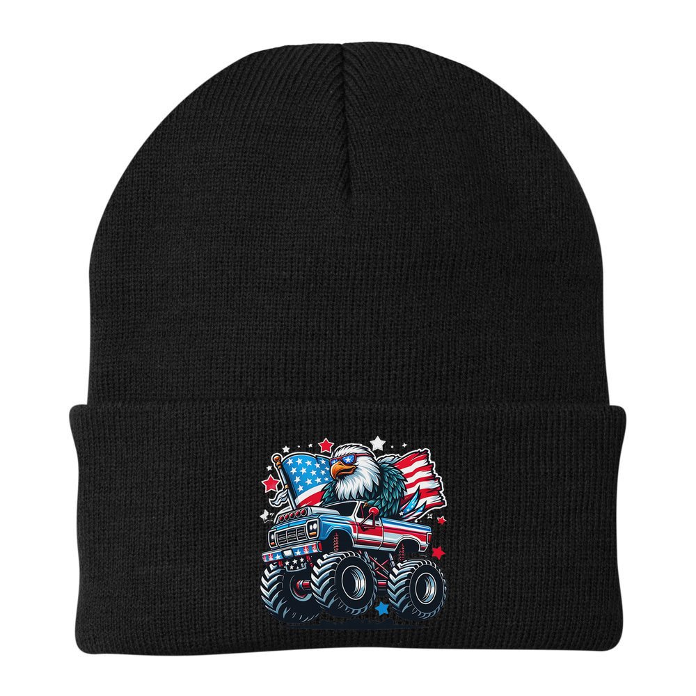 4th Of July Patriotic American Flag Eagle Usa Red White Blue Beanie