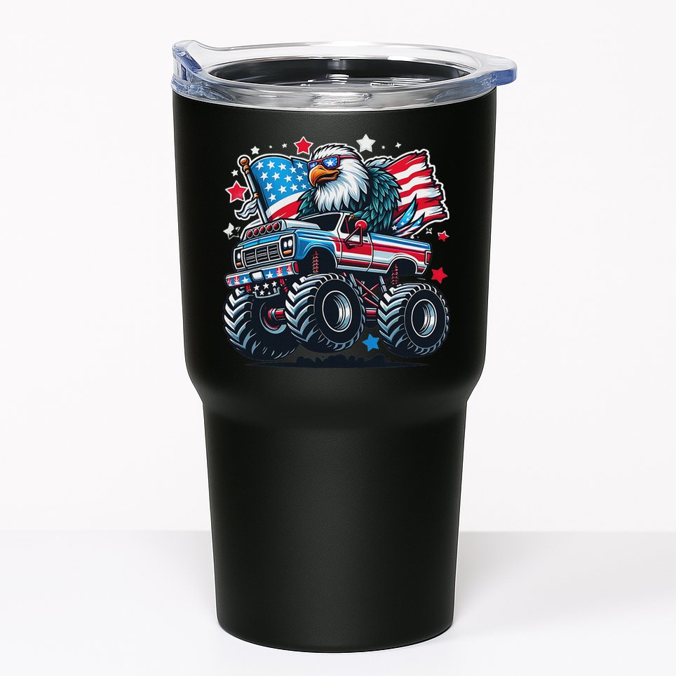 4th Of July Patriotic American Flag Eagle Usa Red White Blue Tumbler
