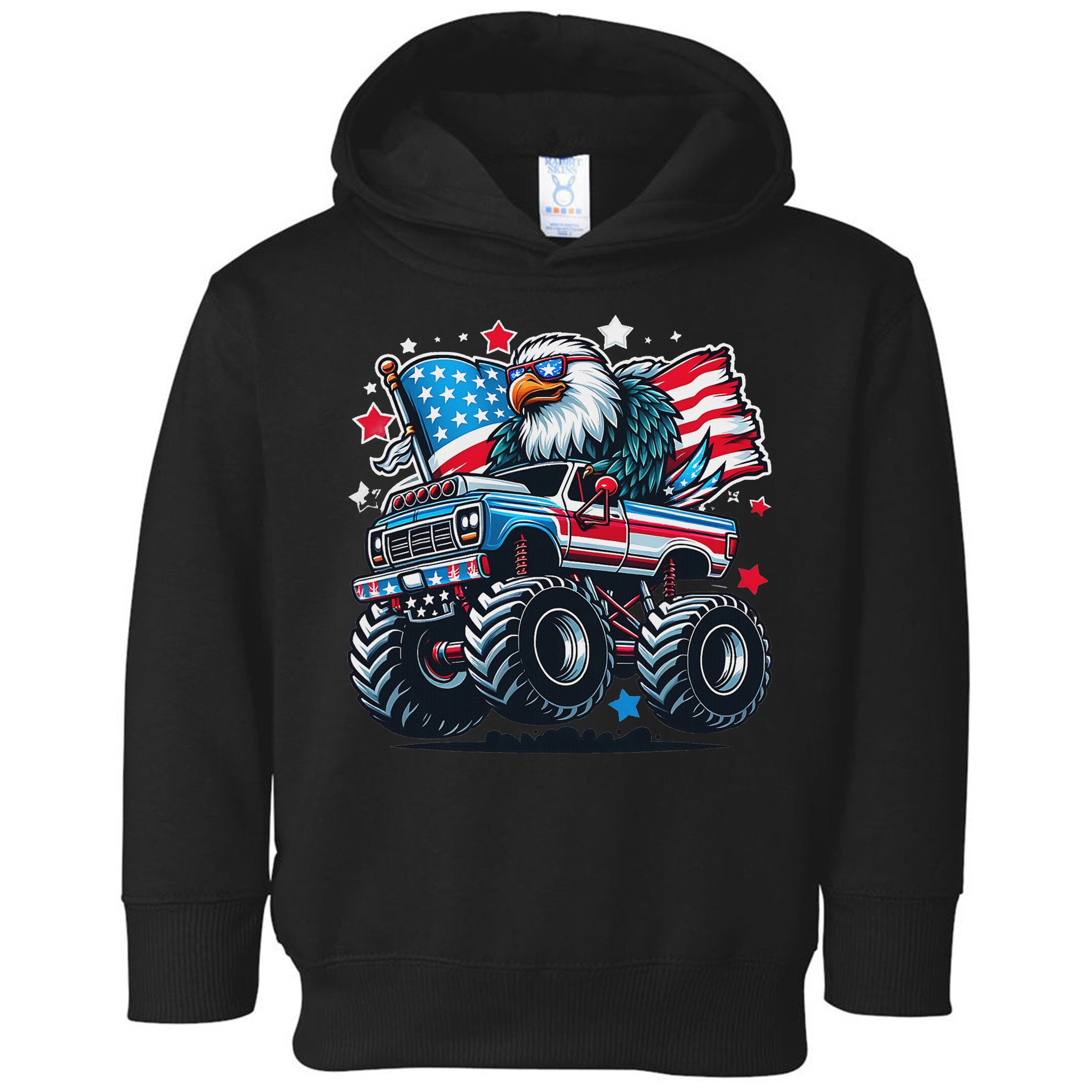 4th Of July Patriotic American Flag Eagle Usa Red White Blue Toddler Hoodie