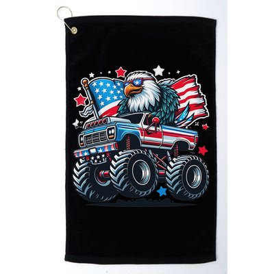 4th Of July Patriotic American Flag Eagle Usa Red White Blue Golf Towel