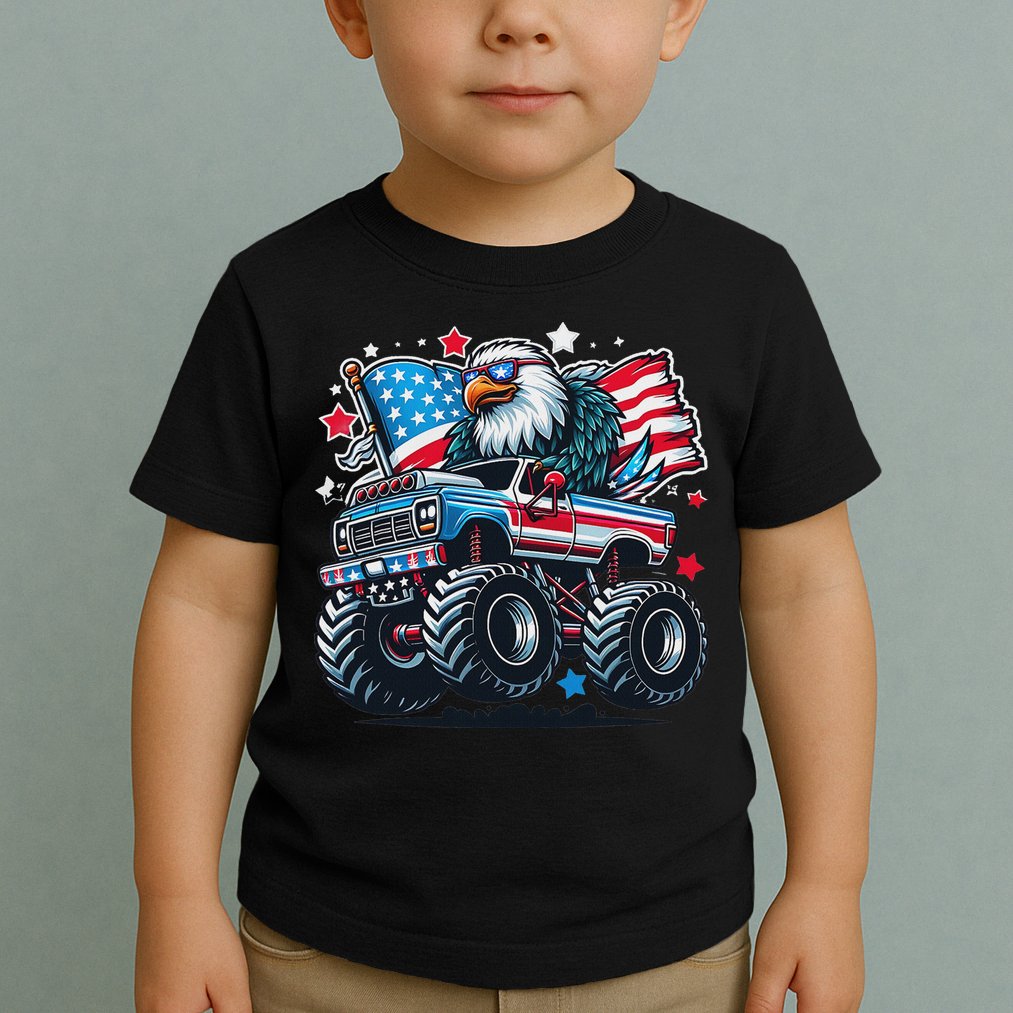 4th Of July Patriotic American Flag Eagle Usa Red White Blue Toddler T-Shirt