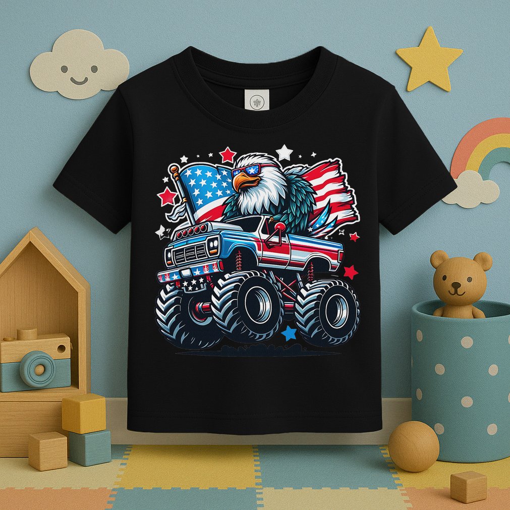 4th Of July Patriotic American Flag Eagle Usa Red White Blue Toddler T-Shirt