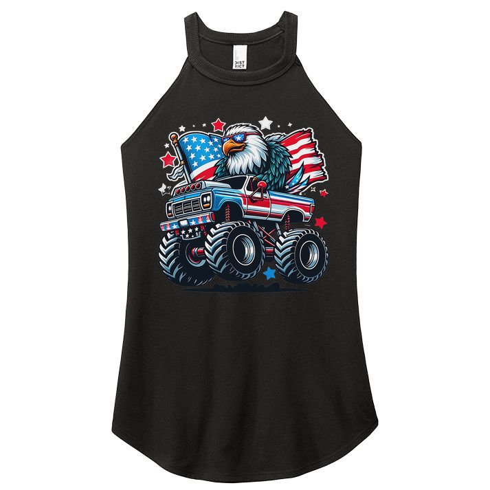 4th Of July Patriotic American Flag Eagle Usa Red White Blue Women's Perfect Tri Rocker Tank