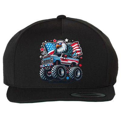 4th Of July Patriotic American Flag Eagle Usa Red White Blue Wool Snapback Cap
