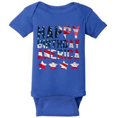 4th Of July Happy Birthday America Independence Day Meaningful Gift Baby Bodysuit