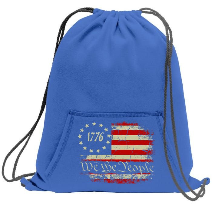 4th Of July Shirts We The People 1776 Usa Flag Sweatshirt Cinch Pack Bag