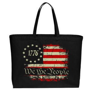 4th Of July Shirts We The People 1776 Usa Flag Cotton Canvas Jumbo Tote