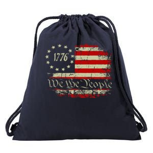 4th Of July Shirts We The People 1776 Usa Flag Drawstring Bag