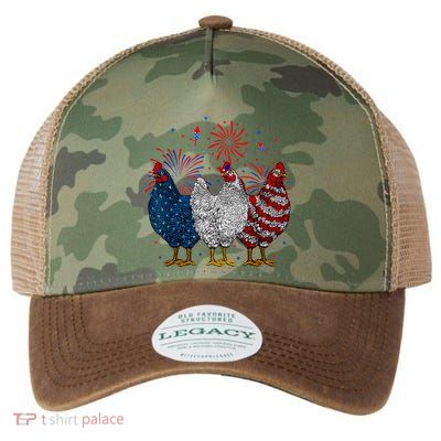 4th Of July Chicken Usa Flag Patriotic Chicken Lover Gift Legacy Tie Dye Trucker Hat