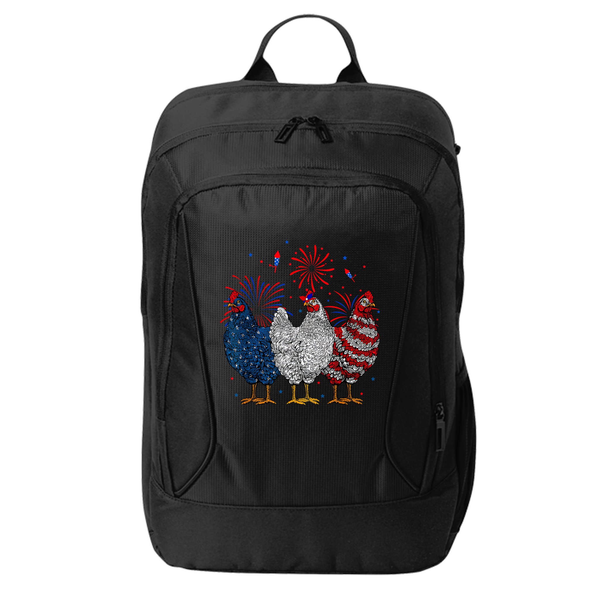 4th Of July Chicken Usa Flag Patriotic Chicken Lover Gift City Backpack