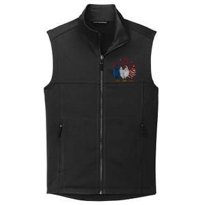 4th Of July Chicken Usa Flag Patriotic Chicken Lover Gift Collective Smooth Fleece Vest