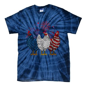 4th Of July Chicken Usa Flag Patriotic Chicken Lover Gift Tie-Dye T-Shirt