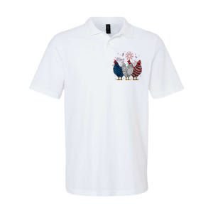 4th Of July Chicken Usa Flag Patriotic Chicken Lover Gift Softstyle Adult Sport Polo