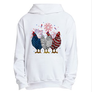 4th Of July Chicken Usa Flag Patriotic Chicken Lover Gift Urban Pullover Hoodie