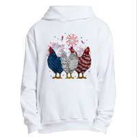 4th Of July Chicken Usa Flag Patriotic Chicken Lover Gift Urban Pullover Hoodie