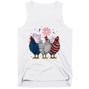 4th Of July Chicken Usa Flag Patriotic Chicken Lover Gift Tank Top