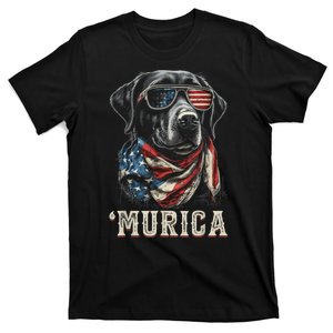 4th Of July Bald Eagle Mullet Murica Usa Dog Usa Merica T-Shirt