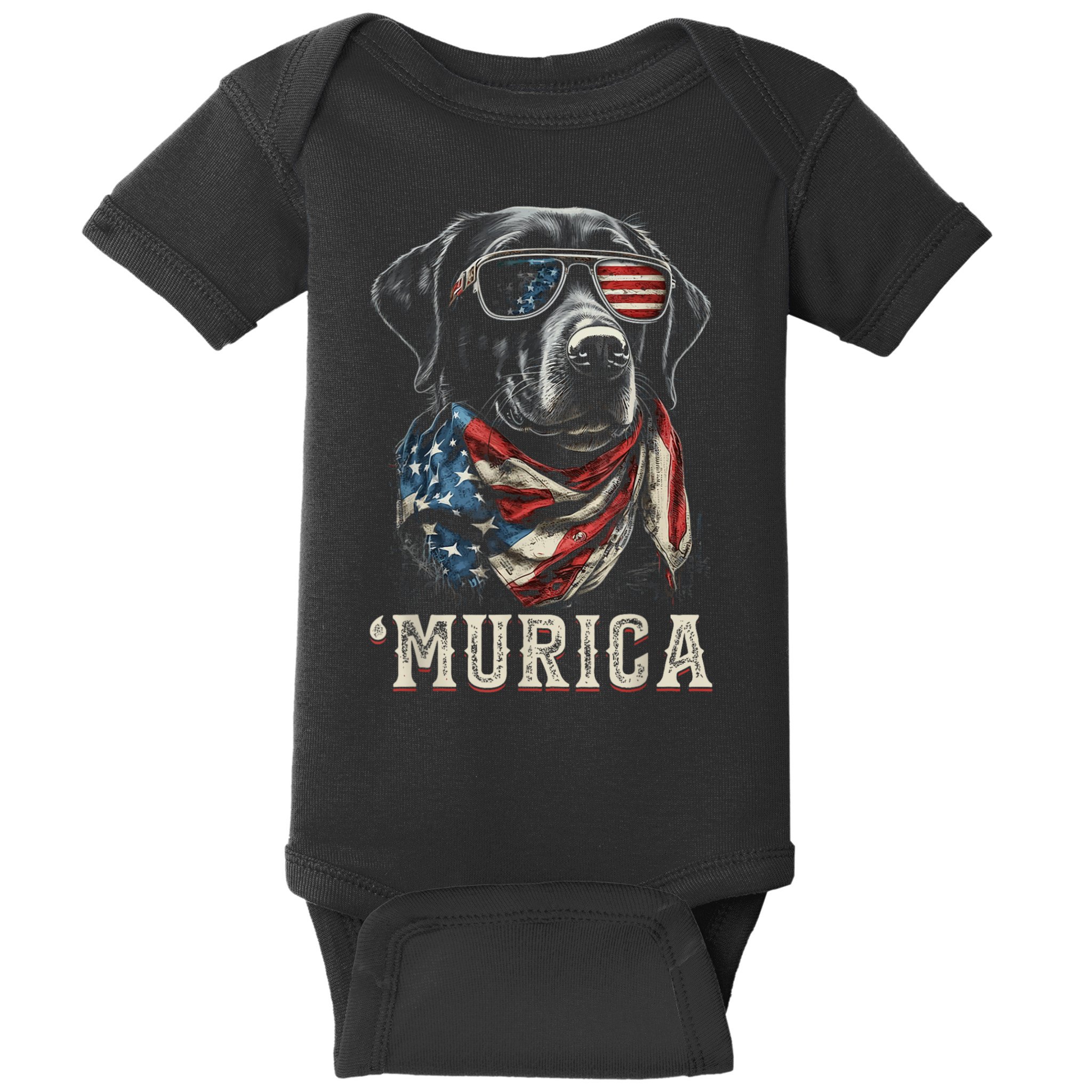4th Of July Bald Eagle Mullet Murica Usa Dog Usa Merica Baby Bodysuit