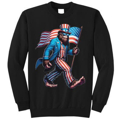 4th Of July Bigfoot Sasquatch Patriotic American Flag Sweatshirt