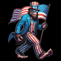 4th Of July Bigfoot Sasquatch Patriotic American Flag City Backpack