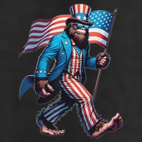 4th Of July Bigfoot Sasquatch Patriotic American Flag Adult Drive Performance Visor