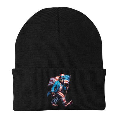 4th Of July Bigfoot Sasquatch Patriotic American Flag Beanie