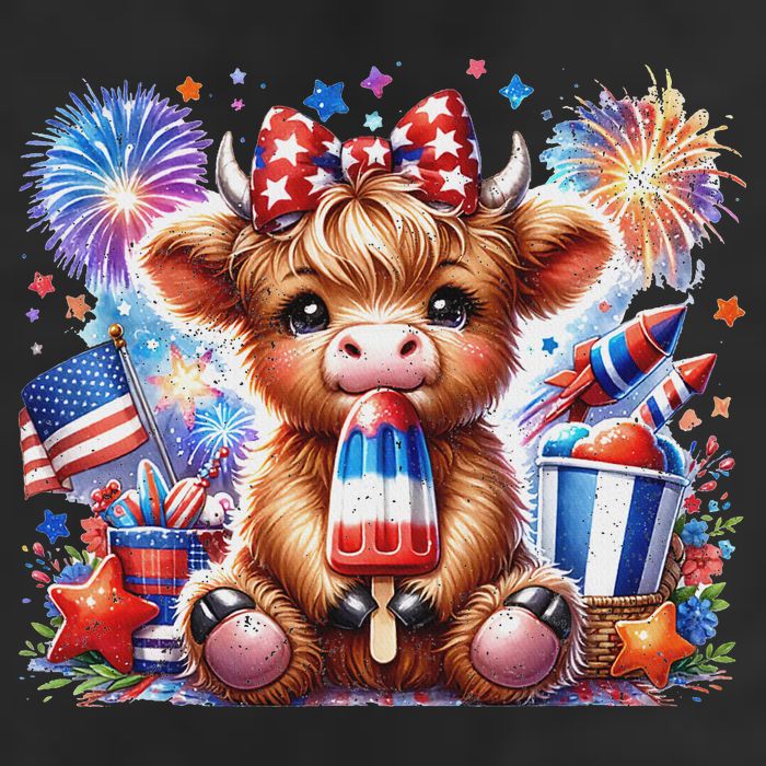 4th Of July Highland Cow Popsicle Firework Usa American Adult Drive Performance Visor