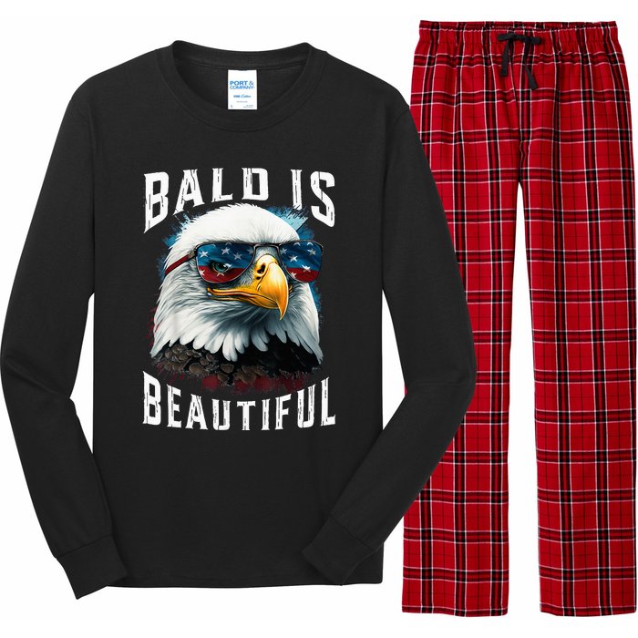 4th Of July Independence Day Bald Eagle Bald Is Beautiful Long Sleeve Pajama Set