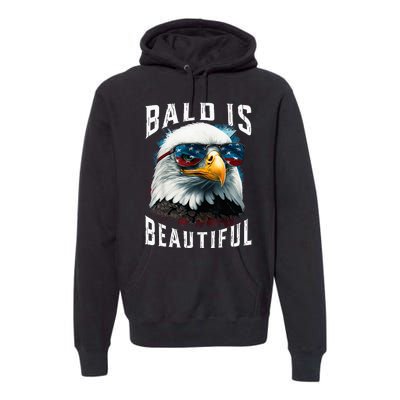 4th Of July Independence Day Bald Eagle Bald Is Beautiful Premium Hoodie