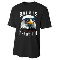 4th Of July Independence Day Bald Eagle Bald Is Beautiful Performance Sprint T-Shirt