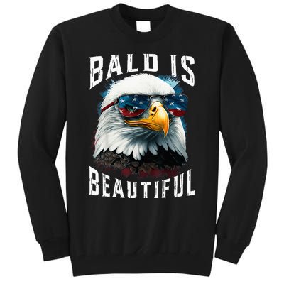 4th Of July Independence Day Bald Eagle Bald Is Beautiful Tall Sweatshirt