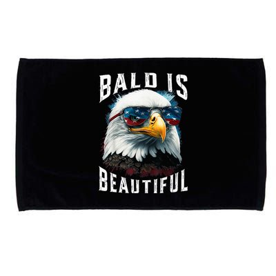 4th Of July Independence Day Bald Eagle Bald Is Beautiful Microfiber Hand Towel