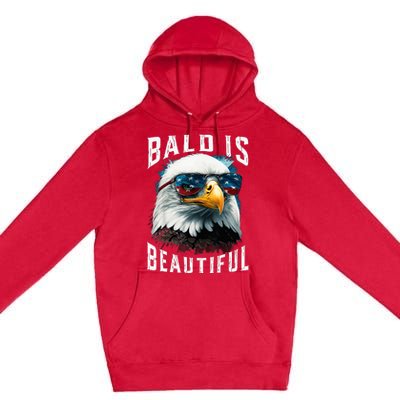 4th Of July Independence Day Bald Eagle Bald Is Beautiful Premium Pullover Hoodie