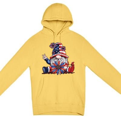 4th Of July Gnome Festive Holiday Premium Pullover Hoodie