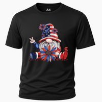 4th Of July Gnome Festive Holiday Cooling Performance Crew T-Shirt
