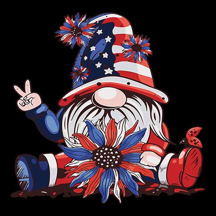 4th Of July Gnome Festive Holiday Cooling Performance Crew T-Shirt
