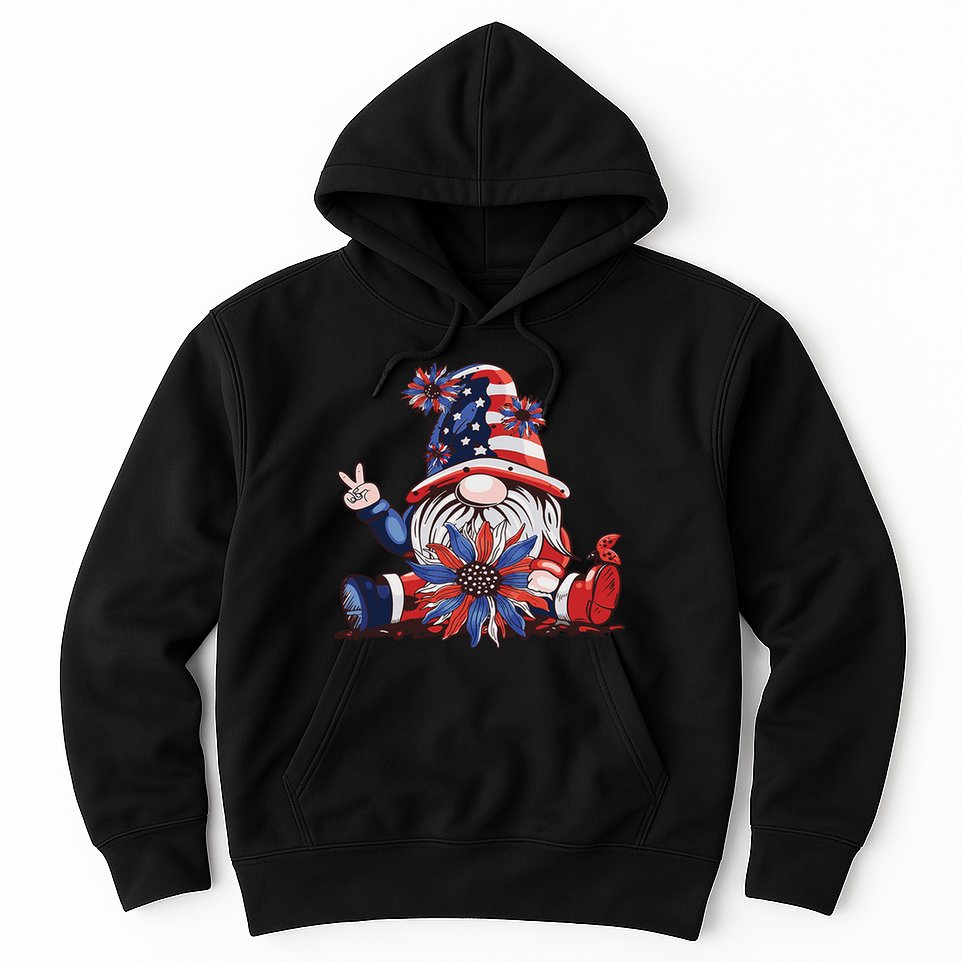 4th Of July Gnome Festive Holiday Hoodie