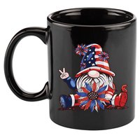 4th Of July Gnome Festive Holiday 11oz C Handle Ceramic Mug
