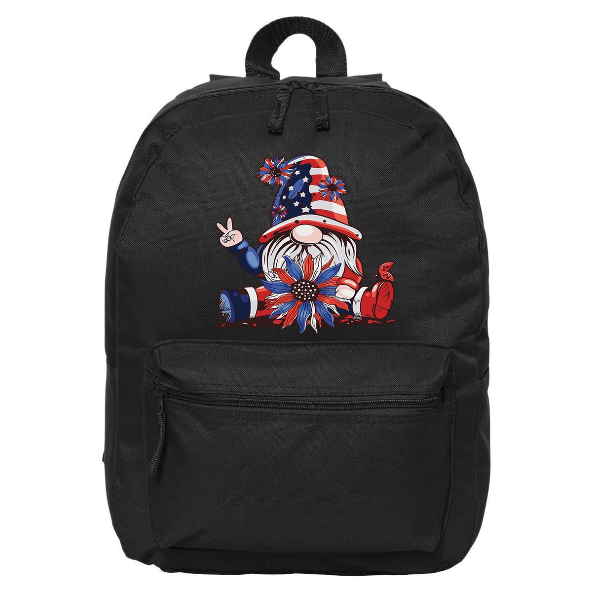 4th Of July Gnome Festive Holiday 16 in Basic Backpack