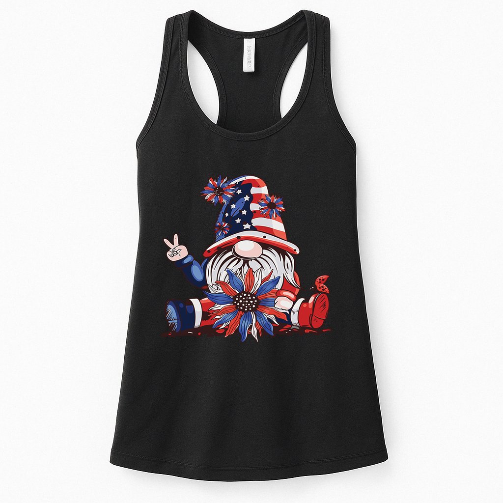 4th Of July Gnome Festive Holiday Womens Tank Top