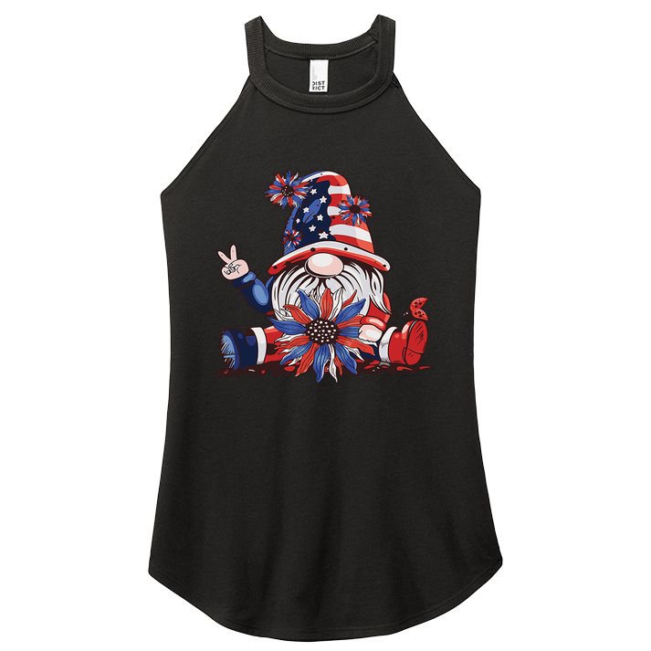 4th Of July Gnome Festive Holiday Women's Perfect Tri Rocker Tank