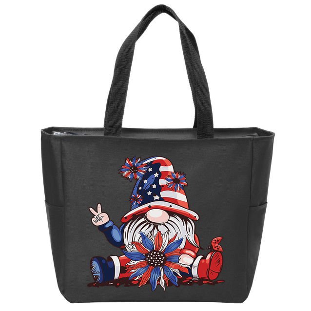 4th Of July Gnome Festive Holiday Zip Tote Bag