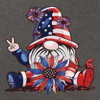 4th Of July Gnome Festive Holiday Cotton Canvas Backpack