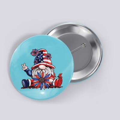 4th Of July Gnome Festive Holiday Button