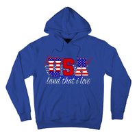 4th Of July Fun American Flag Usa Land That I Love Gift Hoodie