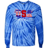 4th Of July Fun American Flag Usa Land That I Love Gift Tie-Dye Long Sleeve Shirt