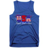 4th Of July Fun American Flag Usa Land That I Love Gift Tank Top